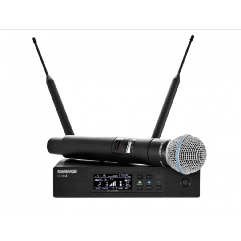 SHURE QLXD24A/B58 ชุดไมค์ลอยดิจิตอล มือถือเดี่ยว แบบ VHF และ UHF