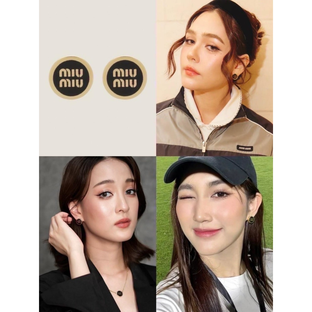 (M01) ต่างหู M Enameled คอลขายดี งานสวย ลัคชูสุดๆ รูปที่ 6