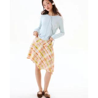 Blingtastic Limonata Skirt กระโปรงชายระบายเฉียง ผ้าพริ้ว มีซับในกระโปรง