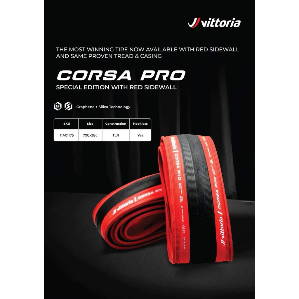 New! Corsa Pro Tube (สำหรับยางใน) Vittoria Corsa Pro & Corsa Pro Control ยางเสือหมอบ Hi-end รุ่นใหม่รองรับทูปเลสและยางใน