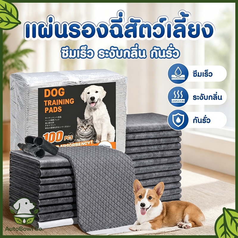 🐶พร้อมส่ง🐱 แผ่นรองฉี่สัตว์เลี้ยง มีส่วนผสมคาร์บอน ต้านแบคทีเรีย ดูดซับและระงับกลิ่นได้ดี