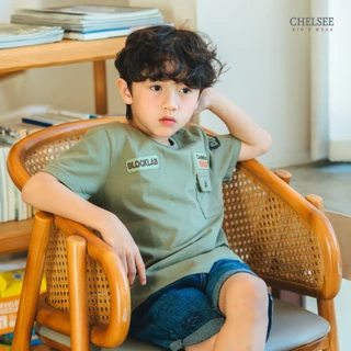 Chelsee เสื้อยืดคอกลม แขนสั้น เรียบๆ ผ้า 100%Cotton เด็กผู้ชาย อายุ 1.5-10 ปี เสื้อผ้าเด็กโต รุ่น 128273