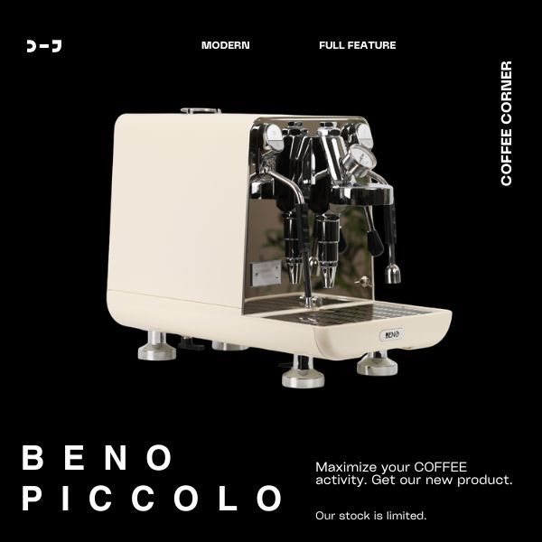 BENO รุ่น PICCOLO – เครื่องชงกาแฟหัวชง E61 พร้อมระบบ PID อุณหภูมิแม่นยำ ดีไซน์พรีเมียม ฟังก์ชันครบ จ