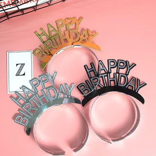 คาดผมวันเกิด HAPPYBIRTHDAY ที่คาดผมวันเกิด คาดผมปาร์ตี้ สุดน่ารักและสีสุดหรูหรา สําหรับตกแต่งปาร์ตี้วันเกิด