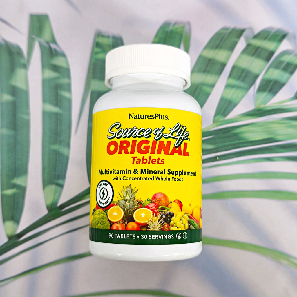 (NaturesPlus®) Source of Life Original, Multi-Vitamin & Mineral Supplement 90 Tablets อาหารเสริมวิตา