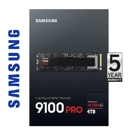 Samsung 4TB 9100 PRO M.2 NVMe Gen5 SSD