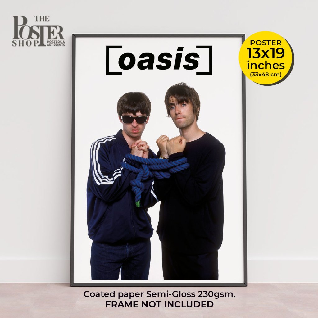 OASIS Poster โปสเตอร์วงโอเอซิส วงดนตรีร็อกชื่อดังจากแมนเชสเตอร์ ภาพขนาด 13X19 นิ้ว