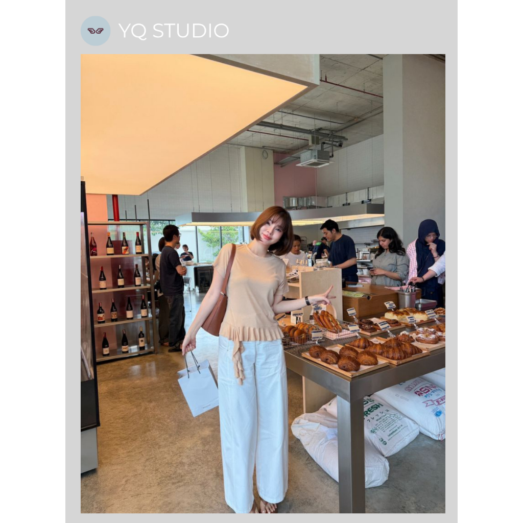 A682 Mellen Cargo Pants กางเกงทรงคาร์โก้ผสมบาเรล ป้ายYQ