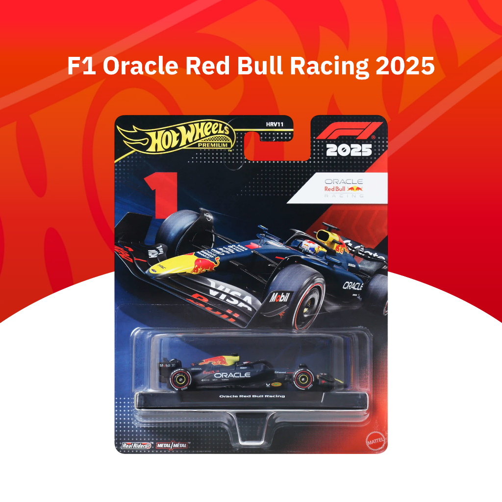 Hot Wheels  Formula 1 Oracle Red Bull Racing 2025 F1 แพ็คล้อยาง ลิขสิทธิ์แท้ พร้อมเคสกันกรแทก