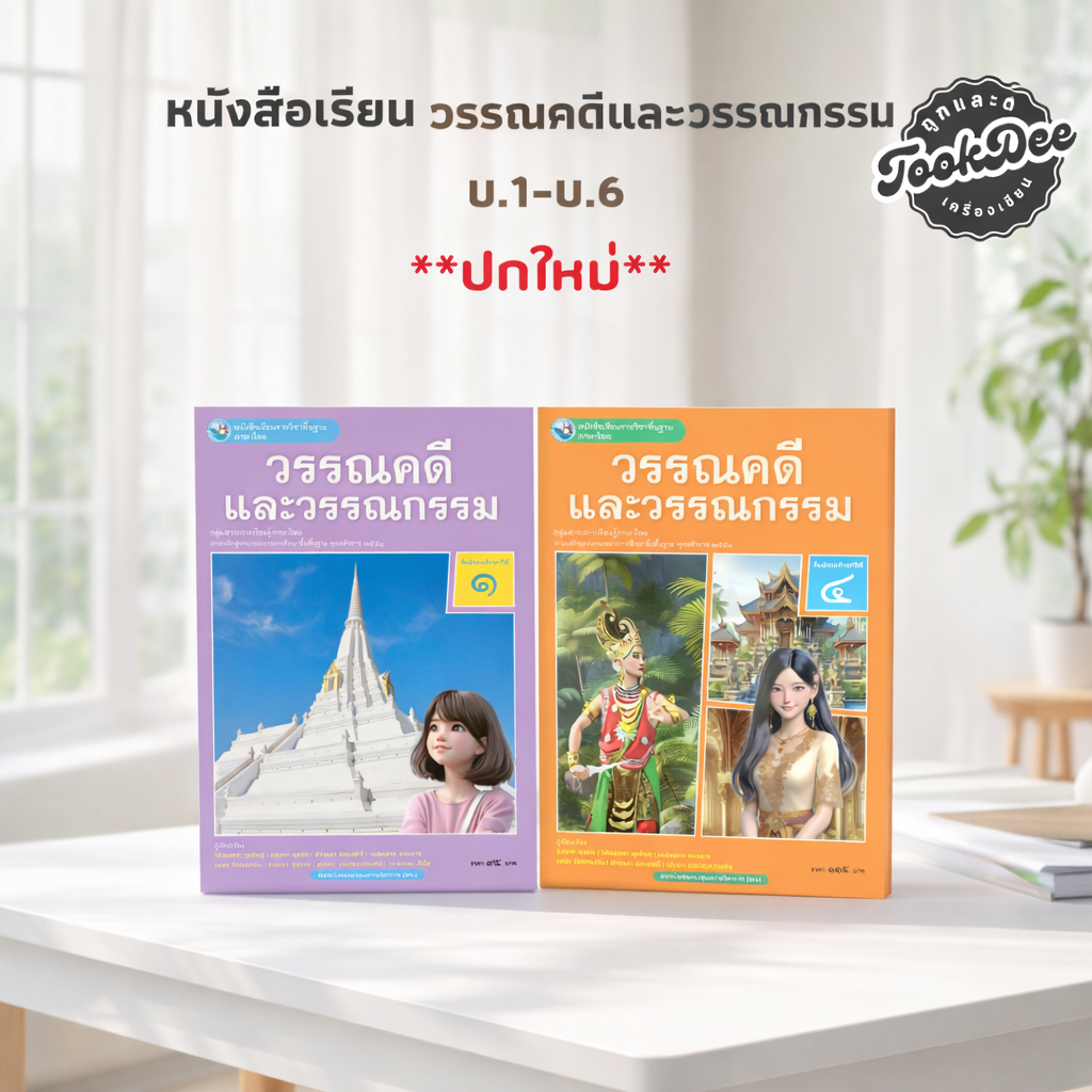 ** ปกใหม่ ** หนังสือเรียน รายวิชาพื้นฐาน ภาษาไทย วรรณคดีและวรรณกรรม ม.1-ม.6 (พว.)