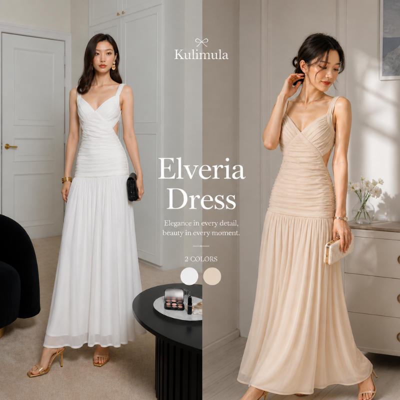 Kulimula Elveria Dress เดรสออกงาน เดรสเจนิส เดรสยาว เดรสไปงานแต่ง เดรสสวย เดรสเข้ารูป ชุดไปงานแต่ง