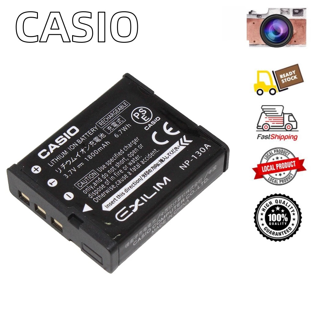 Casio NP-130A แบตเตอรี่กล้อง for EX-ZR2000 ZR3200 ZR3500 ZR3600 ZR4000 ZR3700 ZR5100 ZR5500 ZR แบตเต