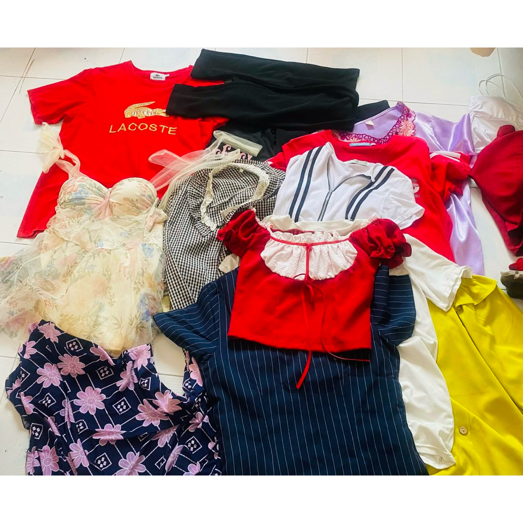 เสื้อไหมพรมลายทาง/เสื้อไหมพรมสีดำล้วน/เสื้อยืด/เสื้อครอป