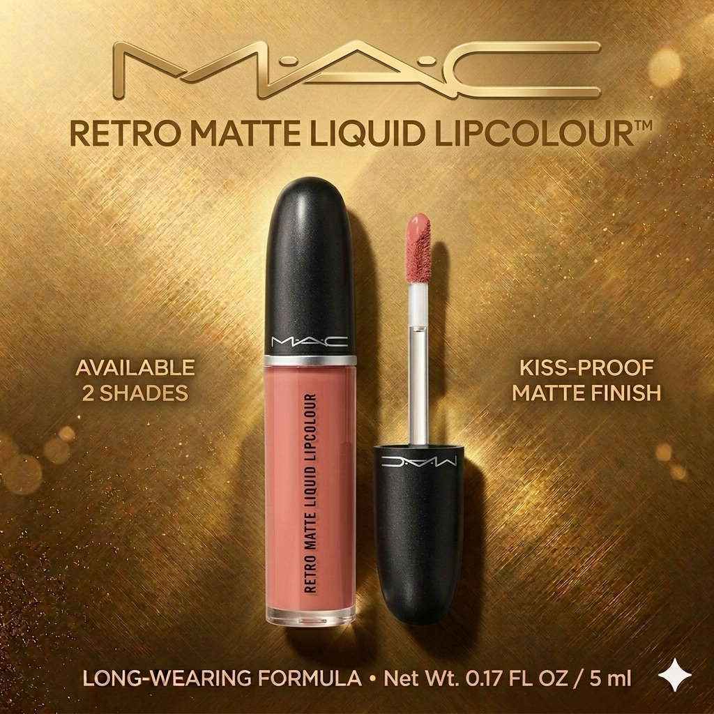 💋M.A.C ฉลากไทย/พร้อมส่ง ลิปสติก MAC RETRO MATTE LIQUID LIP COLOR รุ่นเนื้อแมท ติดทนยาวนาน