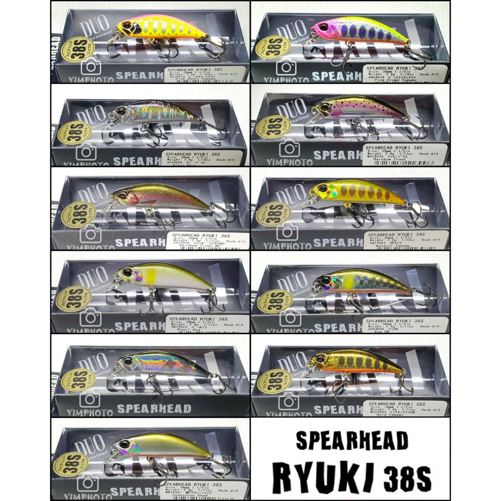 Duo Spearhead Ryuki 38s 2.8g. เหยื่อปลอม  ดูโอ สเปียร์เฮด ริวกิ 38มม. ของแท้ 100% เหยื่อตกปลา