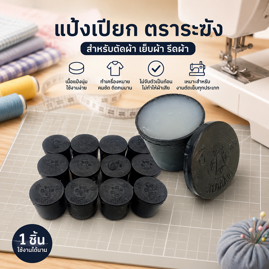 แป้งเปียก กาวแป้งเปียก กาวแป้งเปียกกระปุก ตราระฆัง 12 กระป๋อง