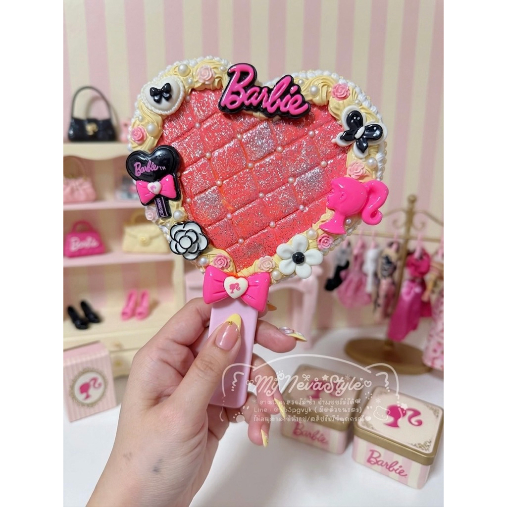 กระจกDIY. กระจกพกพาแบบมีด้าม สินค้าพร้อมส่ง 🇹🇭