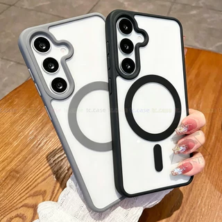 เคสโทรศัพท์มือถือ for Samsung A57 A56 A17 A07 A55 A16 S25 s26 Ultra A36 A35 พร้อมฟังก์ชั่นการชาร์จแบบไร้สายแบบแม่เหล็ก