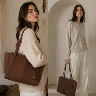 เครียสต๊อค!ต่ำกว่าทุน🔥kulimula trend-Tartine Bag หนังกลับ กระเป๋าถือ กระเป๋าโท้ท Shoulder Strap Tote Bag#อาจมีข้อบกพร่อง