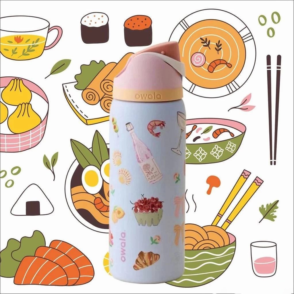 Owala FreeSip Sports Water Bottles 24oz/32oz มีฟาง เหมาะสำหรับเล่นกีฬา เดินทาง และไปโรงเรียน บ้าน รถยนต์ กลางแจ้ง ราคา ถูกที่สุด ดีลบีเคเค แกลเลอรีภาพที่ 7
