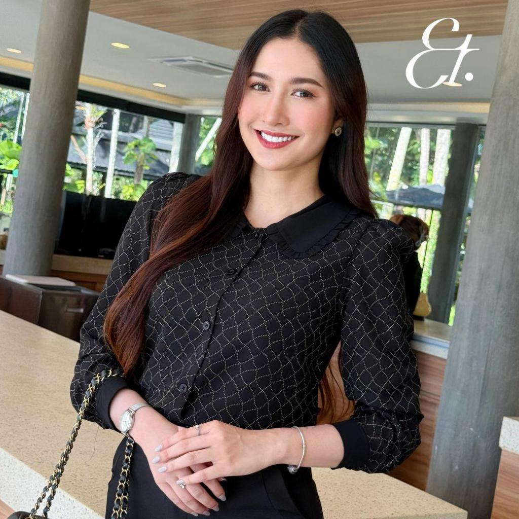 Everything2019 เสื้อทำงานผู้หญิงคอปกบัว แขนยาว ทรงสวยใส่สบาย ผ้าไม่ร้อน (6216) ราคา ถูกที่สุด ดีลบีเคเค แกลเลอรีภาพที่ 4