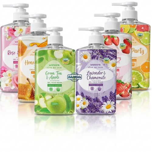 Watsons สบู่เหลวล้างมือ วัตสัน Scented Hand Gel Wash 500 มล. เจลล้างมือ สบู่ล้างมือ