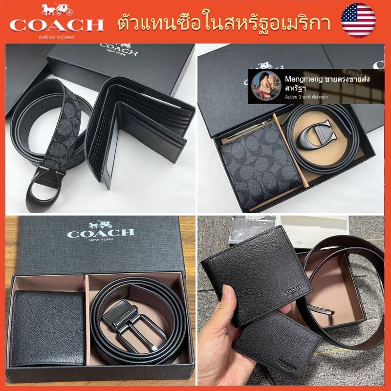 (เข็มขัด + กระเป๋าสตางค์)  Outlet ปลอดภาษี กระเป๋าสตางค์ กระเป๋าสตางค์ผู้ชาย F74993 F74991 F74974