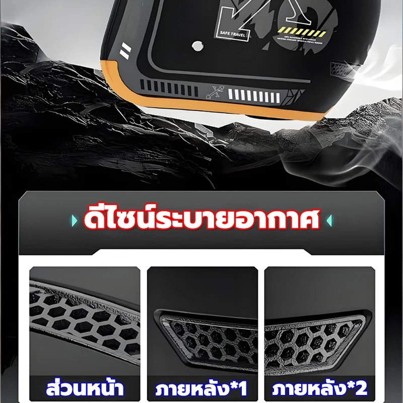 New！！！【2026 หมวกกันน็อค】🏍️หมวกกันน๊อคเต็มใบ index HD กันแสงสะท้อน กันUV ป้องกันดวงตาแสบ กันลม กันน้ำ การประกันคุณภาพ thumbnail 10