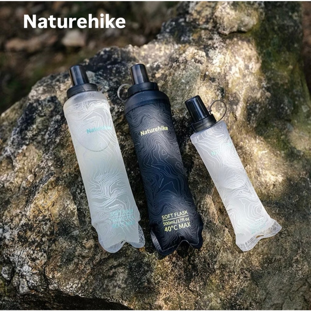 Naturehike Cloud Soft Flask ขวดน้ำพับได้ 250ml 500ml TPU ขวดน้ำวิ่งเทรล เดินป่า น้ำหนักเบา CNK2650CF013