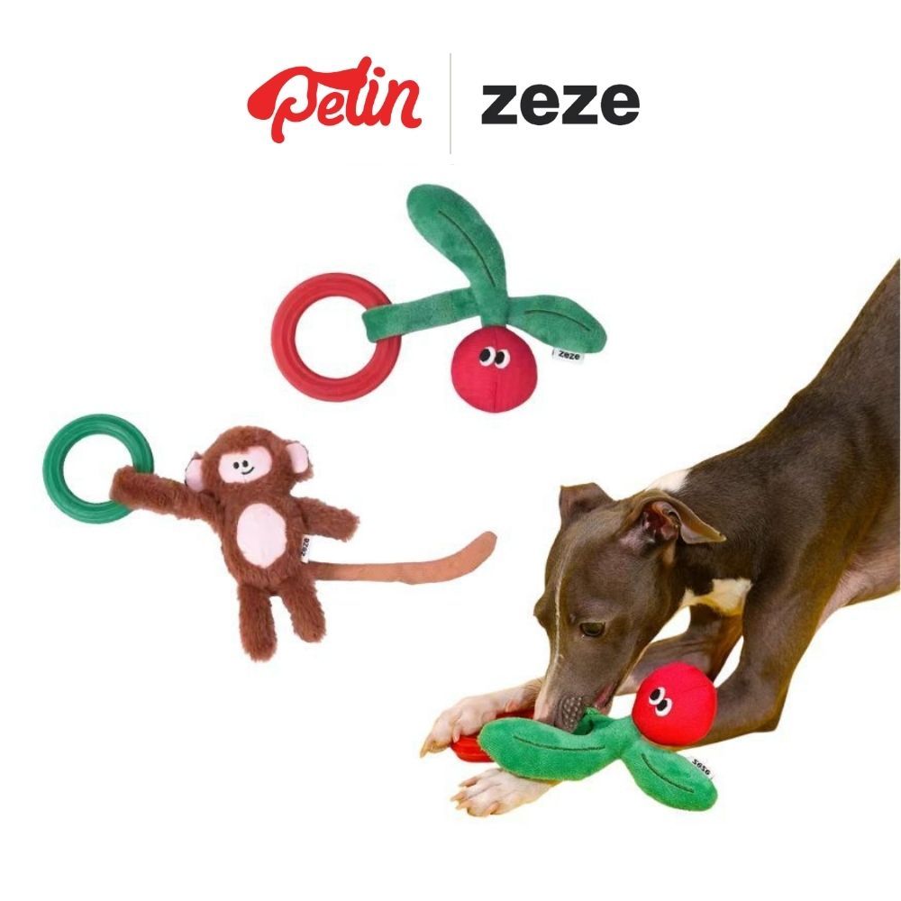 Zeze ของเล่นสุนัข เชอร์รี่ ของเล่นหมา ตุ๊กตาหมา ยางกัด เสริมสุขภาพฟัน ลดอาการเบื่อ