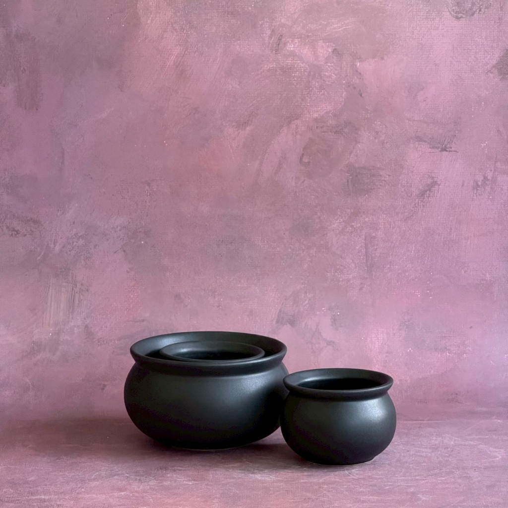 ถ้วยใส่อาหาร Bowl Ceramic รูปทรงหม้อ ถ้วยใส่แกง ถ้วยใส่น้ำพริก เข้าไมโครเวฟได้ - AT1CERAMIC