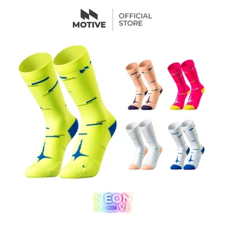 MOTIVE ถุงเท้าวิ่ง NEON MOVE COLLECTION - Performance ระบายอากาศดี ฟรีไซส์
