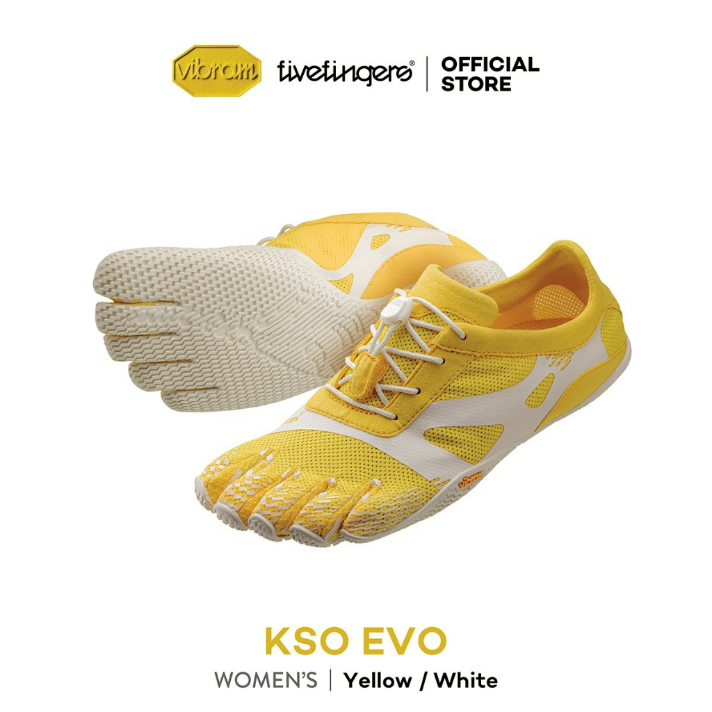 Vibram FiveFingers รุ่น KSO EVO รองเท้าเทรนนิ่ง กิจกรรมกลางแจ้ง รุ่นผู้หญิง สี Yellow/White