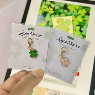 พร้อมส่ง 🍀จี้ใบโคลเวอร์พร้อมเเพ็คเกจ ของขวัญสื่อถึงความโชคดี🌟
