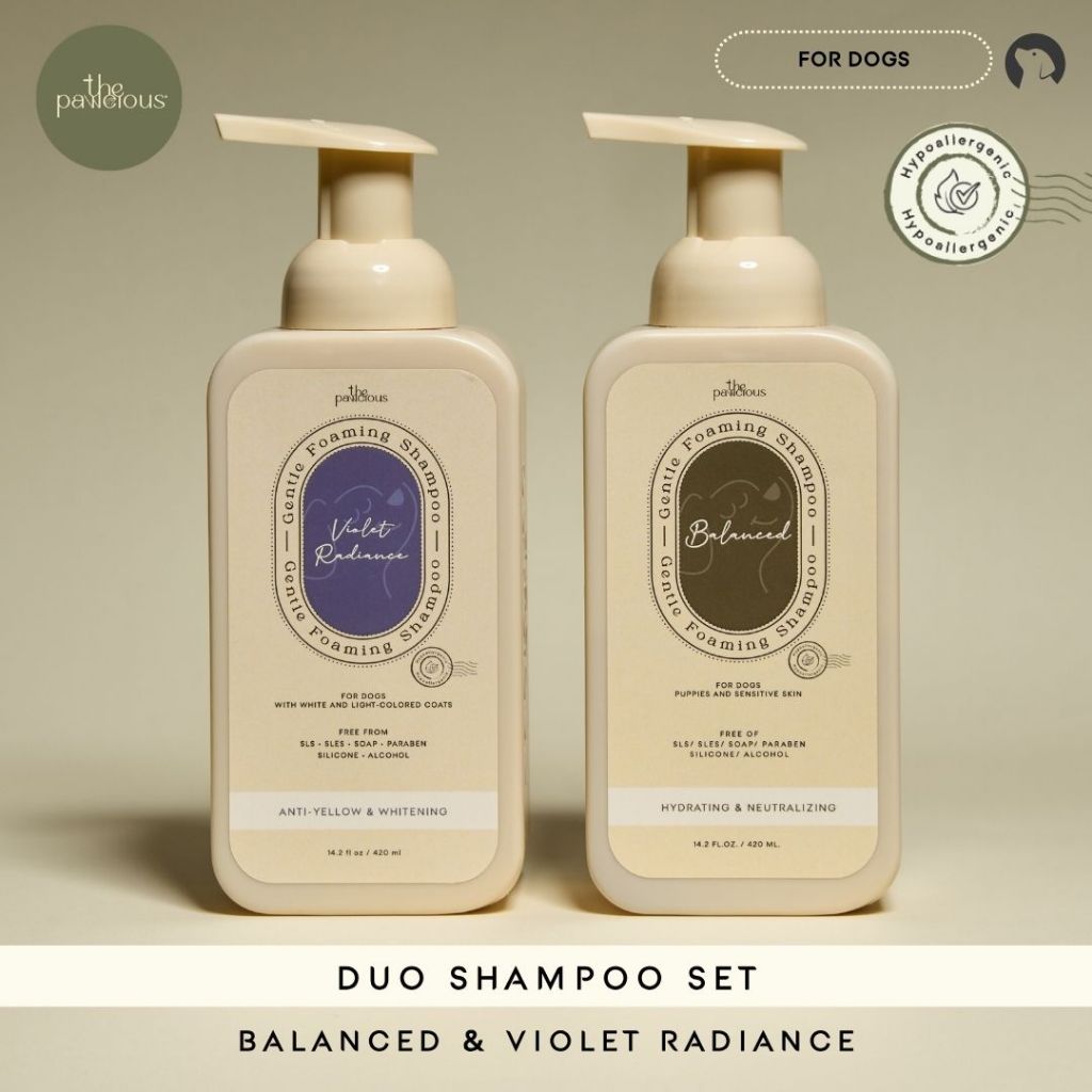 (แพคคู่) The Pawcious Gentle Foaming Shampoo Set x2ขวด | เดอะ พอวเชียส แชมพูโฟมอาบน้ำ แชมพูสุนัข ลดกลิ่นตัว ขนนุ่ม ขนขาว