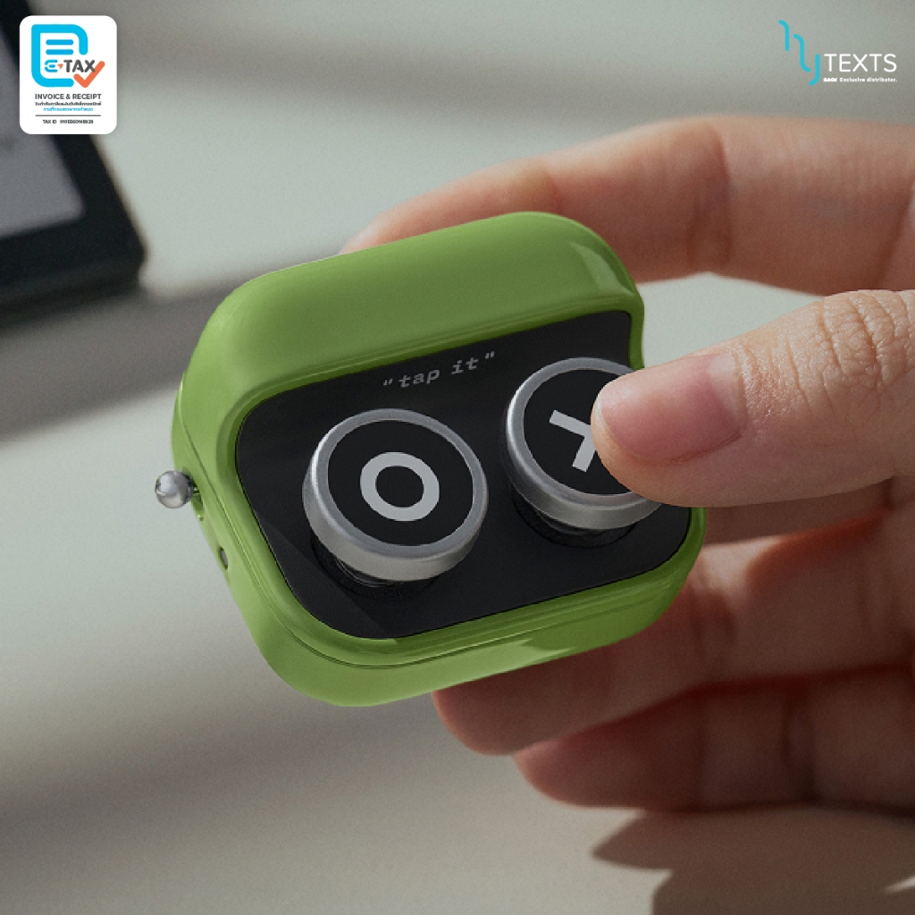 BOOX Tappy รีโมทเปลี่ยนหน้า สี Sage | รองรับอุปกรณ์ Android | Bluetooth 5.4 | แถม Keycap สำรอง