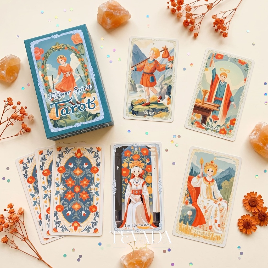 ไพ่ยิปซี ไพ่ทาโรต์ของแท้ ไพ่ทาโร่ Flower Spirit Tarot ไพ่ธีมดอกไม้ ลายน่ารัก ภาพสวย อ่านง่าย พร้อมส่ง