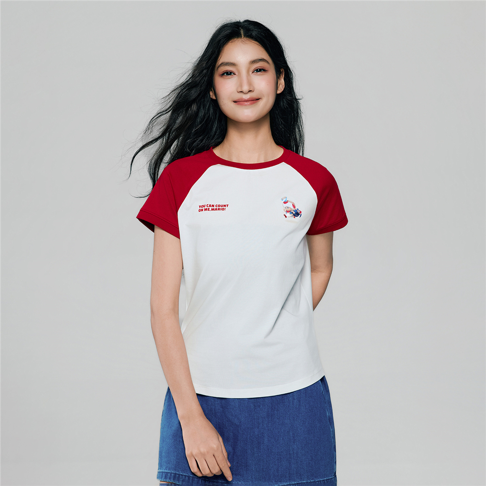 GIORDANO เสื้อยืดผู้หญิง Women Super Mario T-Shirt 05396309