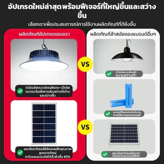 【พร้อมส่ง】ไฟโซล่าเซลล์ ไฟโซล่าเซลล์ติดเพดาน LED กันน้ำ Solar light ไฟโซล่าเซล แสงสีขาว/เหลือง/อุ่นโคมไฟติ
