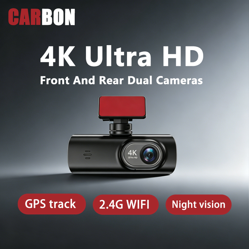CARBON 4Kกล้องติดรถยนต์ V22 dash cam Full HD 2160P มุมมองภาพ170° กล้องรถยนต์ ความละเอียดสูง