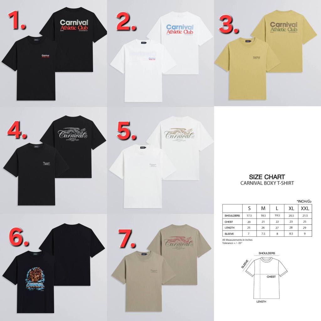 [ ของแท้ ] เสื้อยืด CARNIVAL Spring/Summer 2026 Collection Part.2 “No Ordinary Morning” BOXY T-SHIRT ของใหม่ พร้อมส่ง