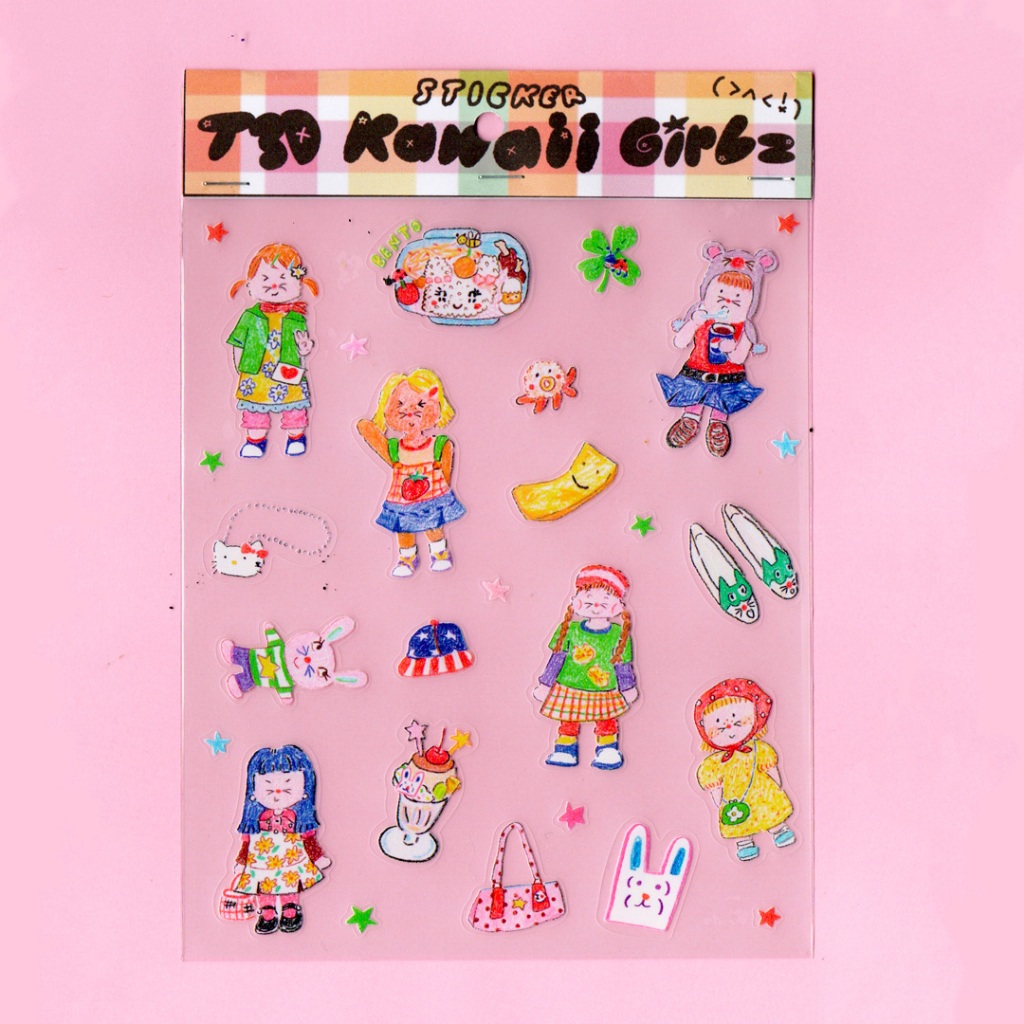 kawaii girl sticker สติ๊กเกอร์