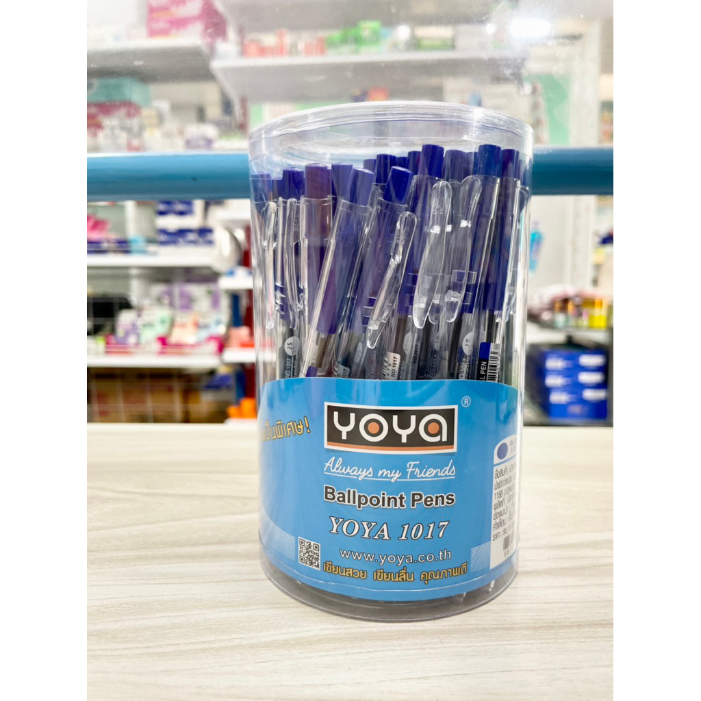 YOYA โยย่า ปากกาลูกลื่น หมึกน้ำเงิน หัว 1.0 mm