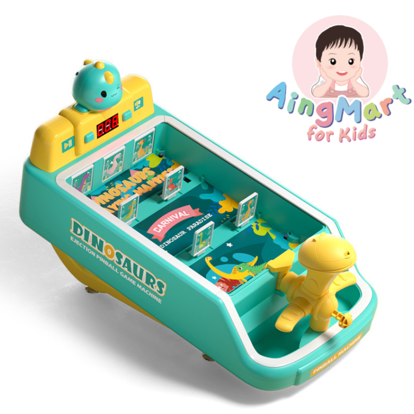 ของเล่นเครื่องพินบอล มีเสียง (ส่งฟรี) Pinball Machine เกมไดโนเสาร์ Dinosaur เกมพินบอลบนโต๊ะ