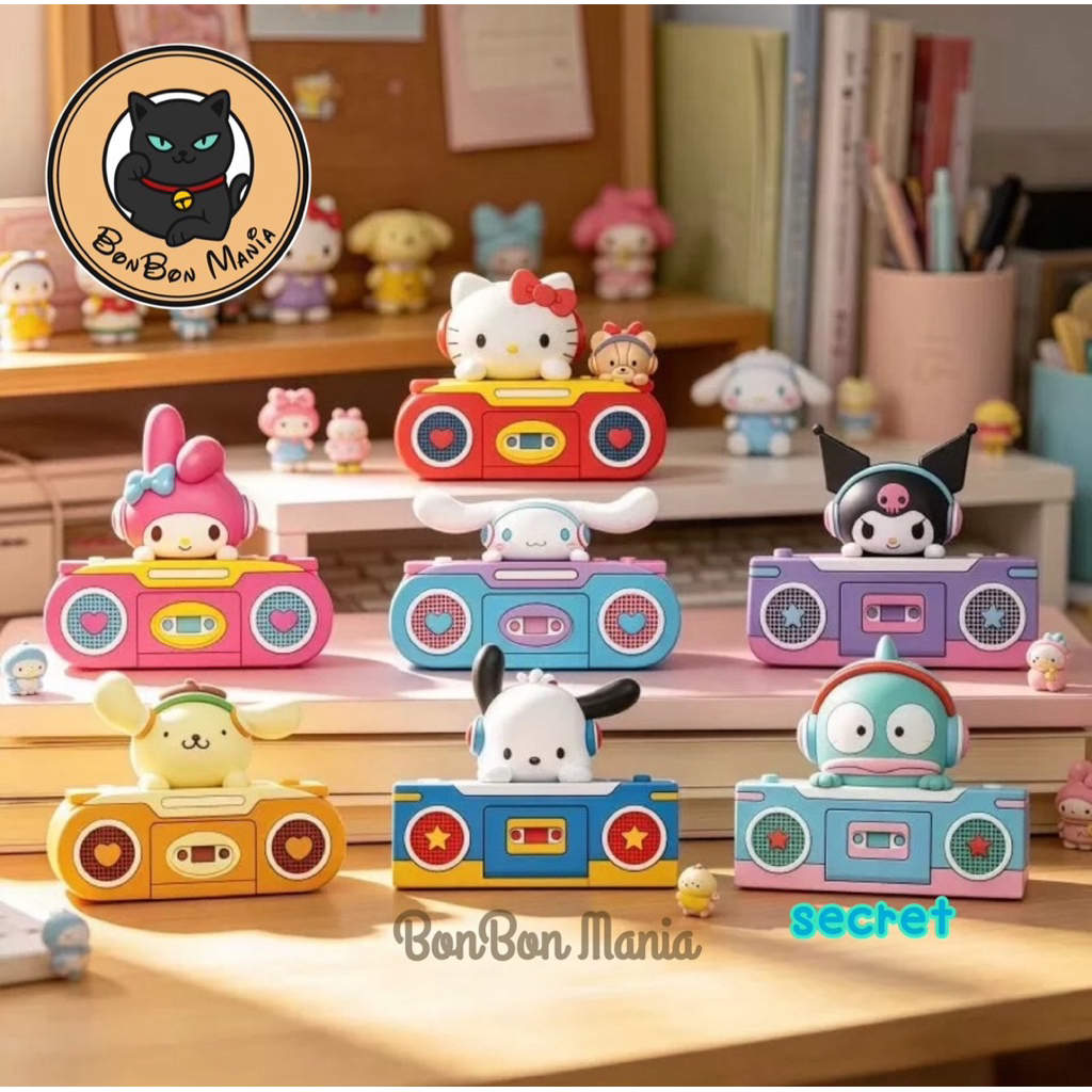 [แบบแยก-เลือกลายได้]Sanrio Family Cute Voice Friends series Retro Tape Player blind box set