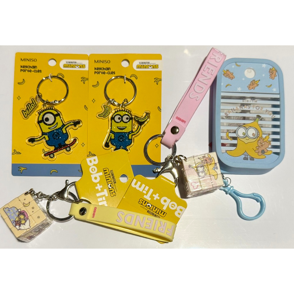 พวงกุญแจ มินิโซ มินเนี่ยน Miniso Minions ขวดสเปรย์พกพา