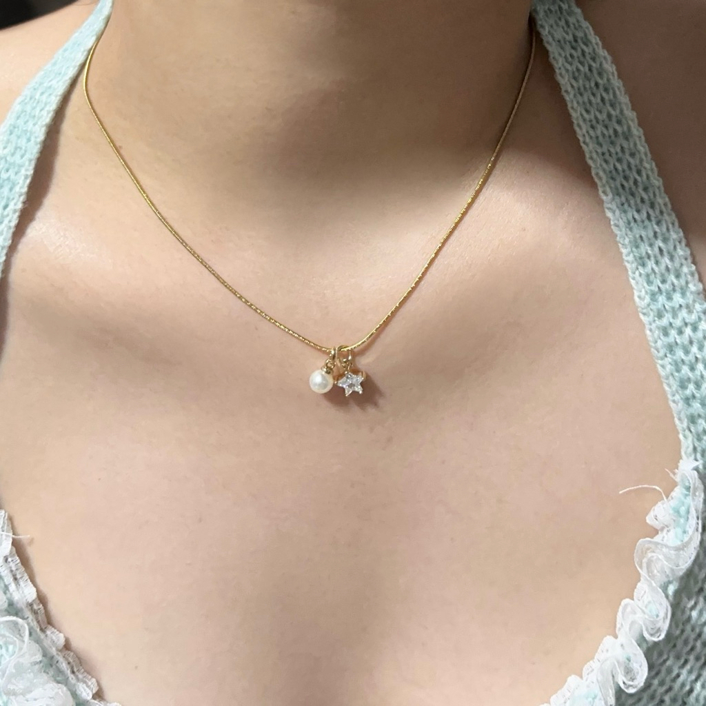 aisolovery สร้อยคอสีทอง เข็มกลัดจี้หัวใจ สแตนเลส