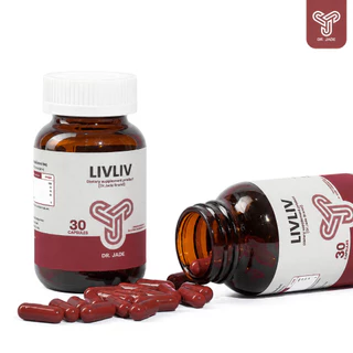 [3กระปุก] DR.JADE อาหารเสริม LivLiv บำรุงตับ ช่วยดีท็อกซ์ตับ ลดไขมันพอกตับ ขับสารพิษ หมอเจด [30 แคปซูล]