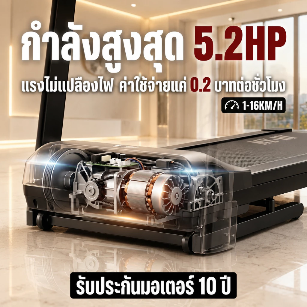 ลู่วิ่งไฟฟ้า JC700 5.0HP ปรับความชัน ปรับความเร็ว 12 ระดับ รับประกัน 10 ปี thumbnail 8