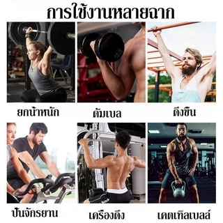 ถุงมือปกป้องฝ่ามือหนังวัวแท้ ถุงมือฟิตเนส ถุงมือยกน้ำหนัก กันลื่น สายรัดข้อมือปกป้องข้อต่อ ทนทาน เหมาะฝึกยิมเวทเทรนนิ่ง
